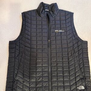 The North Face Black Quilted Vest with AWS Logo